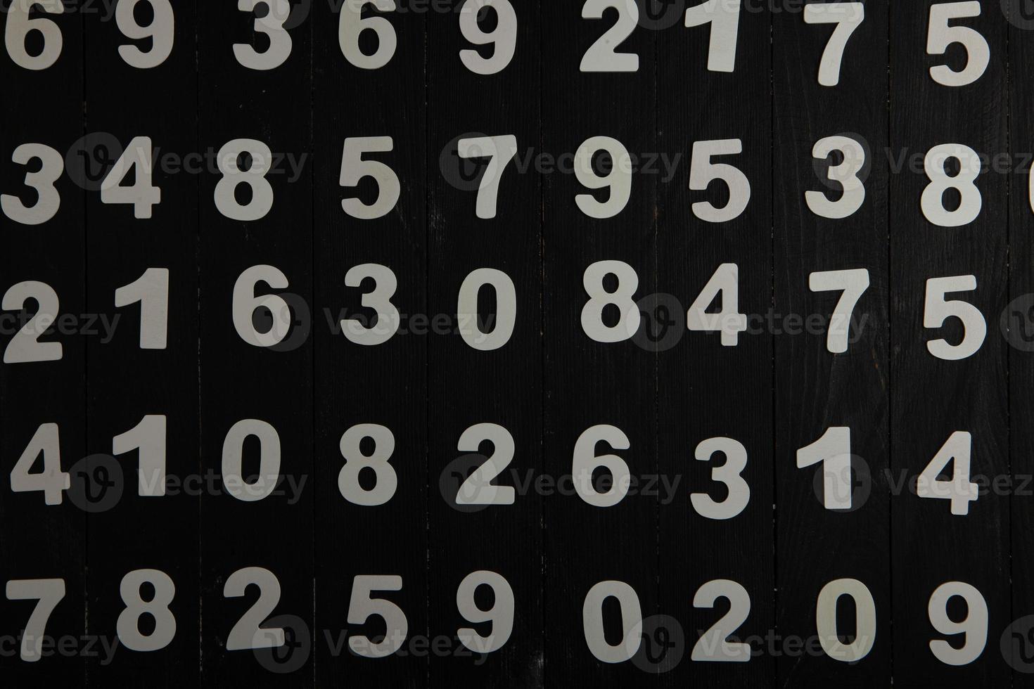 Background of numbers. from zero to nine. Finance data concept. Mathematic. Seamless pattern with numbers. financial crisis concept. Business success. photo