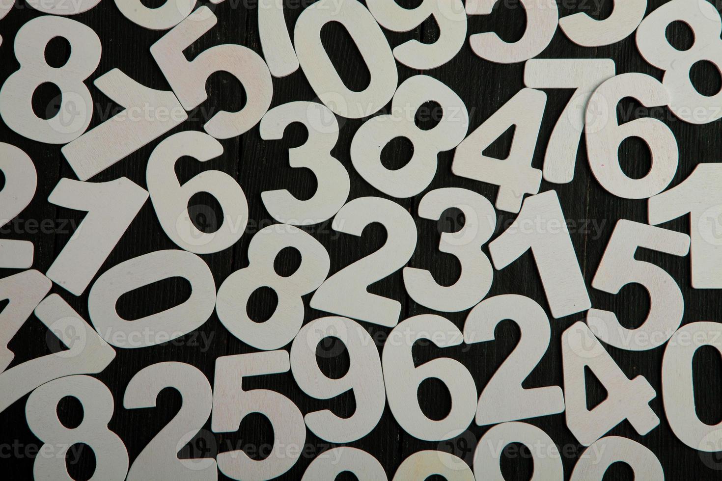 Background of numbers. from zero to nine. Finance data concept. Mathematic. Seamless pattern with numbers. financial crisis concept. Business success. photo