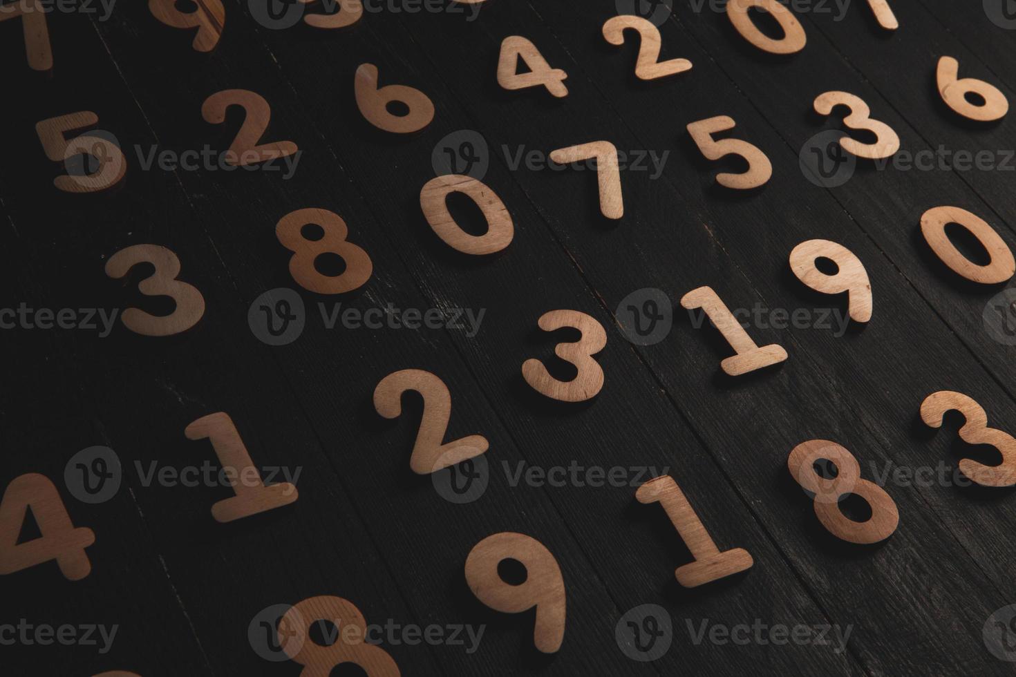 Background of numbers. from zero to nine. Finance data concept. Mathematic. Seamless pattern with numbers. financial crisis concept. Business success. photo