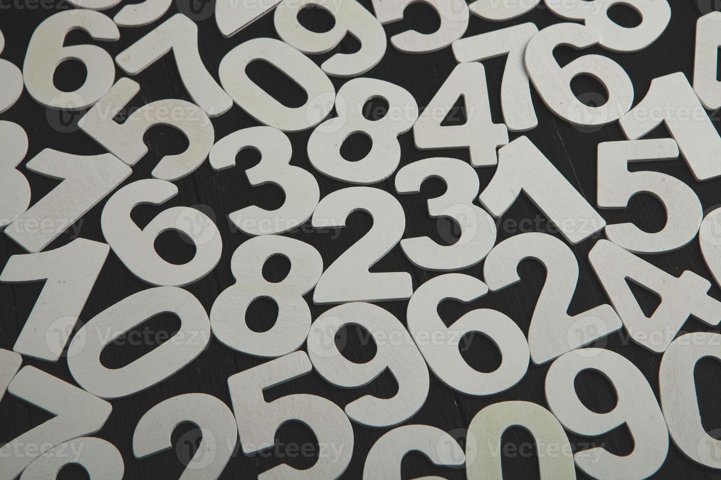 Background of numbers. from zero to nine. Finance data concept. Mathematic. Seamless pattern with numbers. financial crisis concept. Business success. photo