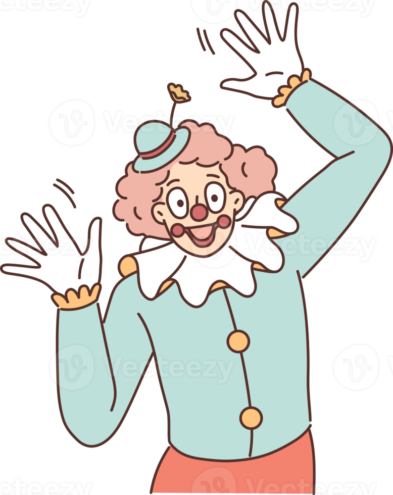 Funny clown performing png
