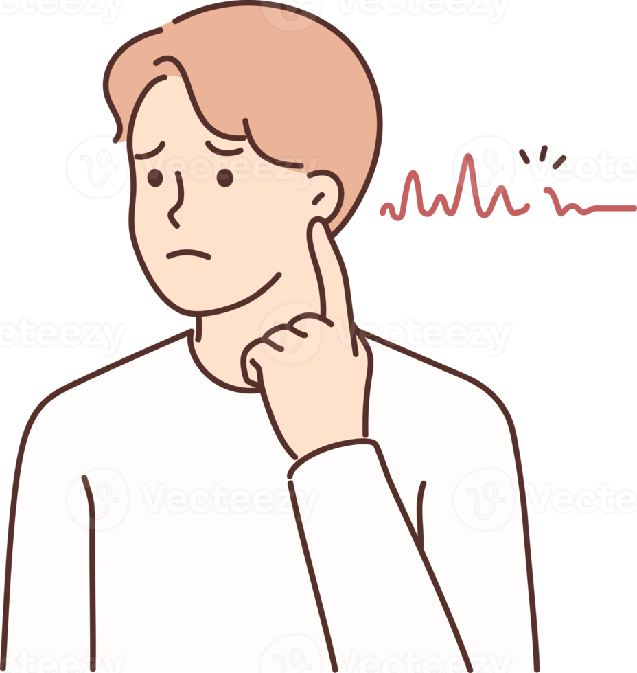 mauvais pour la santé homme souffrir de audition invalidité png