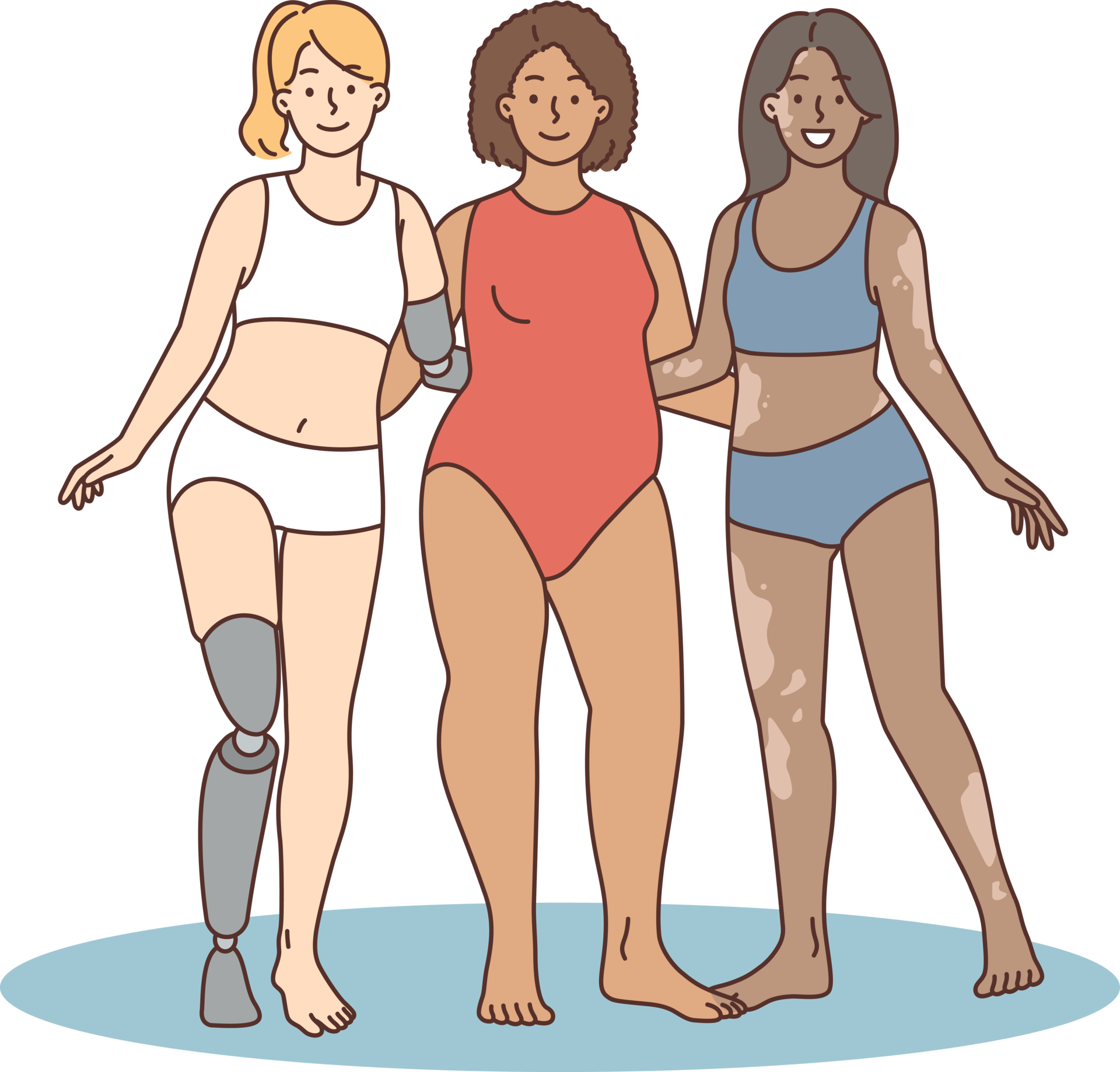 Diverse women stand together show unity 21477860 PNG