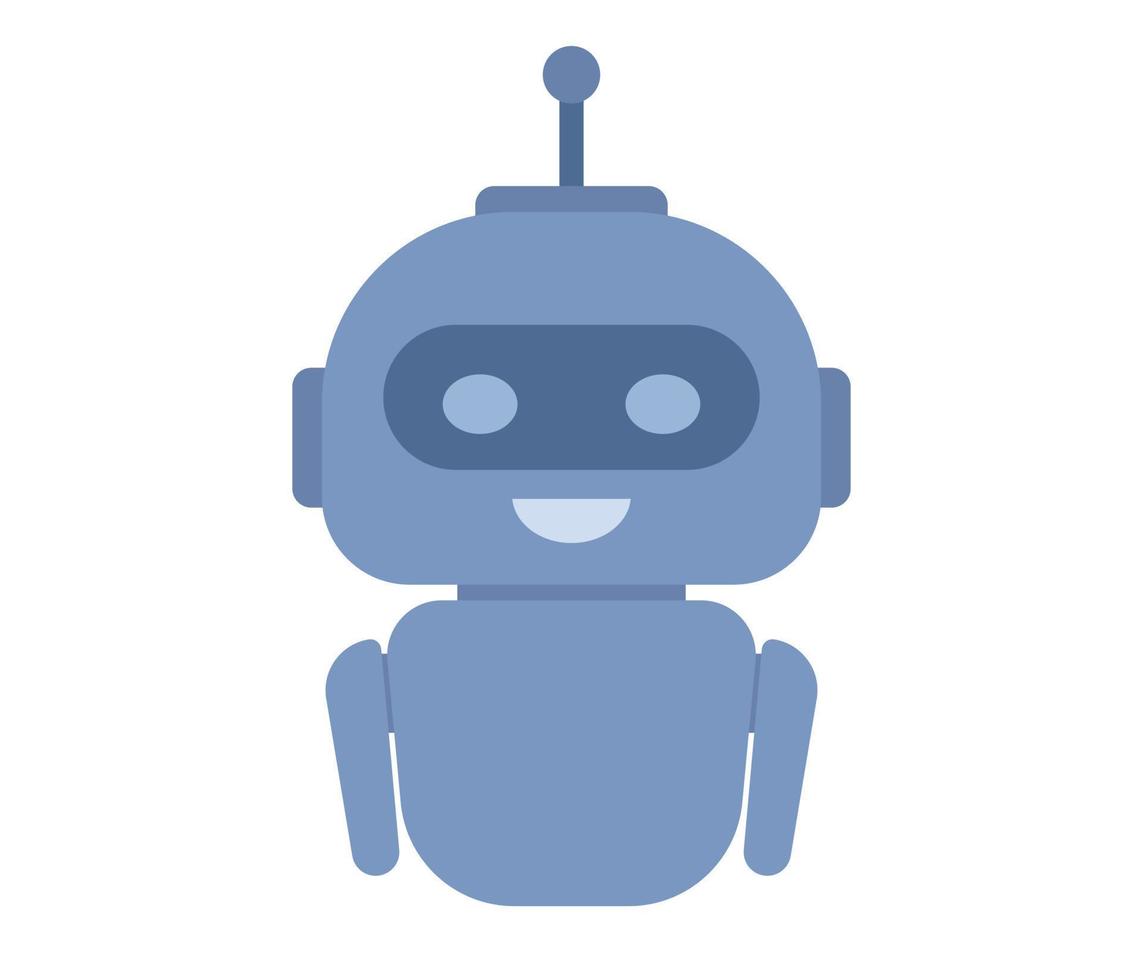 Chatbot icon. Artificial intelligence robot assistant. Online customer support. Vector flat illustration