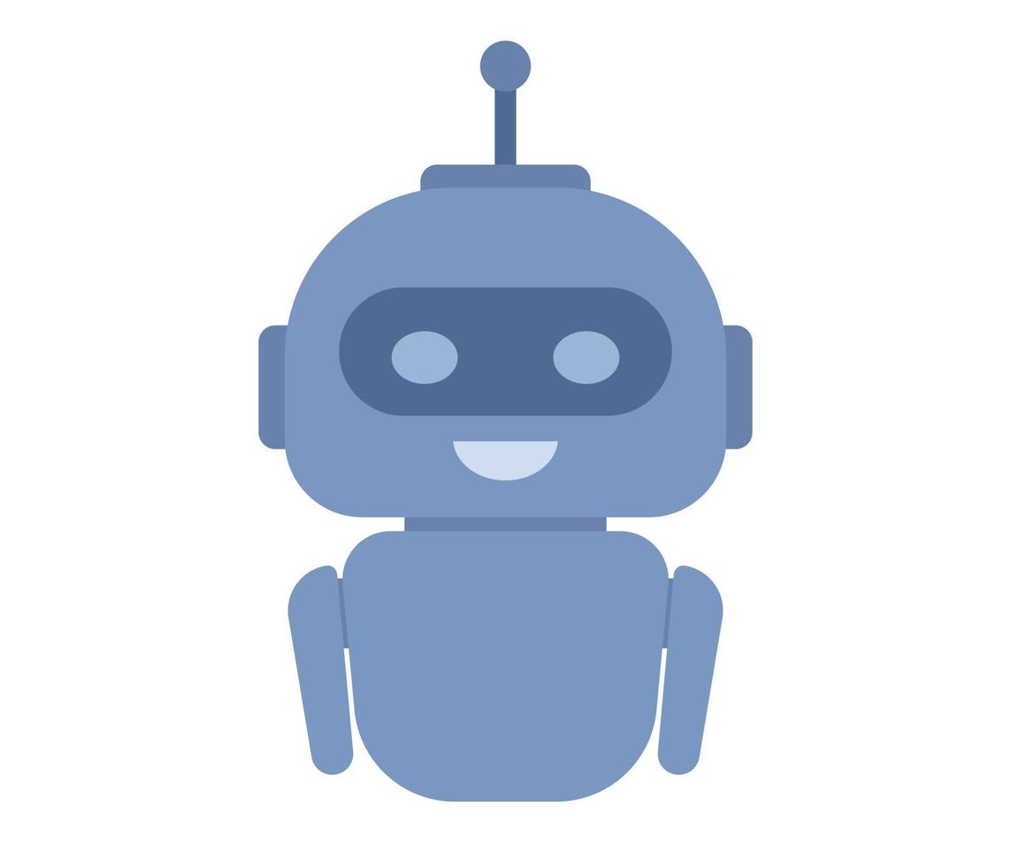 Chatbot icon. Artificial intelligence robot assistant. Online customer support. Vector flat illustration