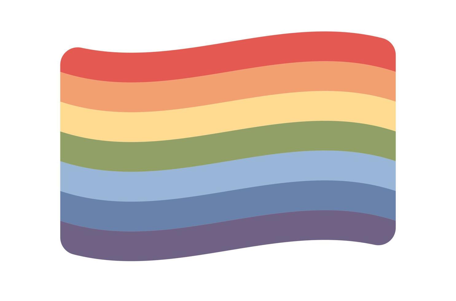 lgbt bandera icono. lesbiana, homosexual, bisexual, Transgénero, concepto amor símbolo. color arco iris bandera. vector plano ilustración