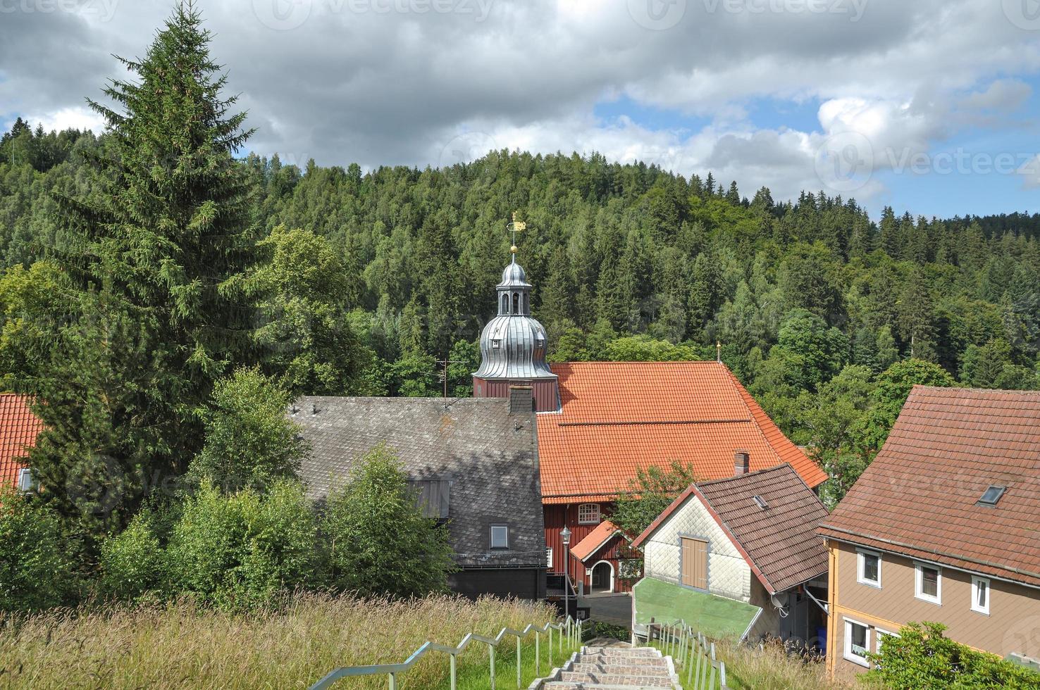 popular pueblo de altenau en harz montañas, Alemania foto