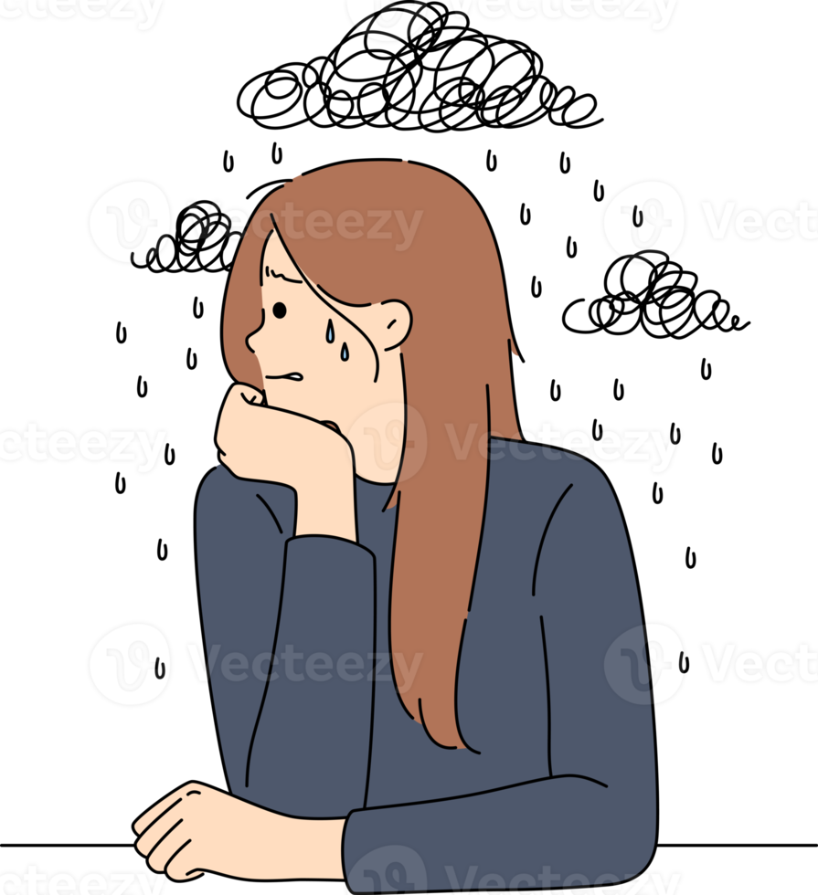 Free unzufrieden Frau leiden von Depression 21478065 PNG with