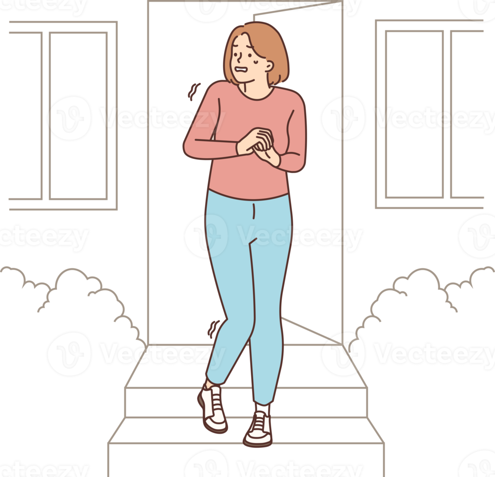 Anxious woman suffer from social phobia 21478076 PNG