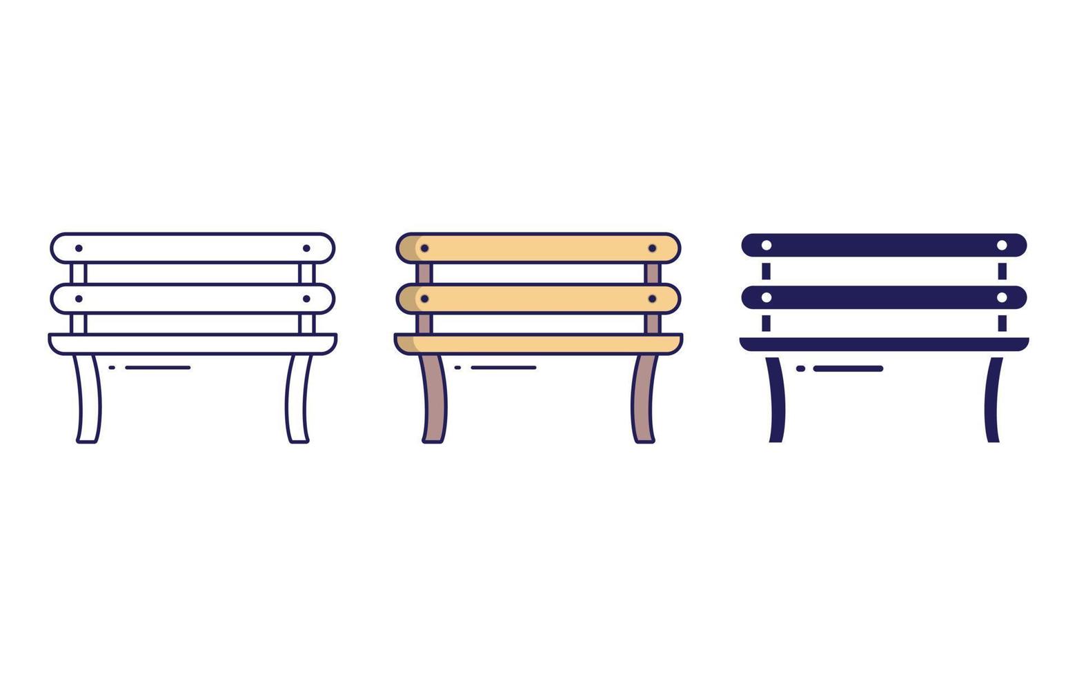 Bench vector icon