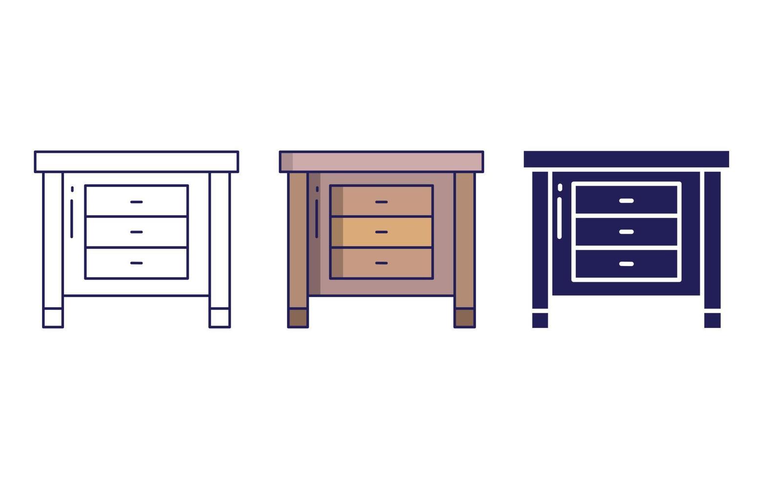 Nightstand vector icon