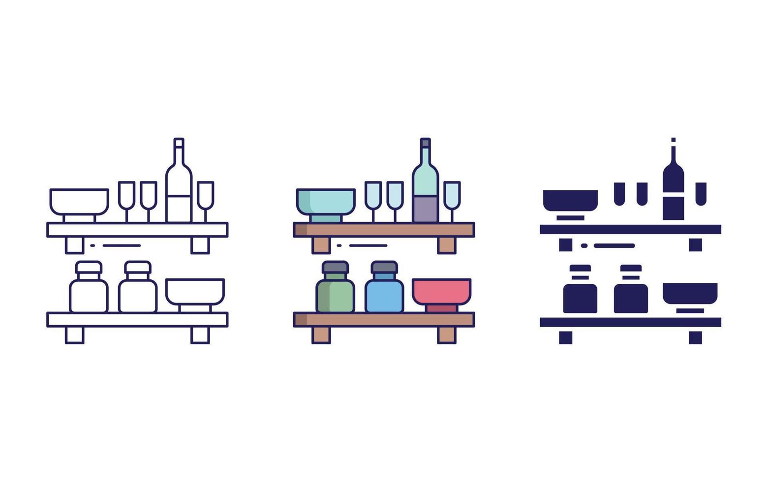 Kitchen Shelves vector icon