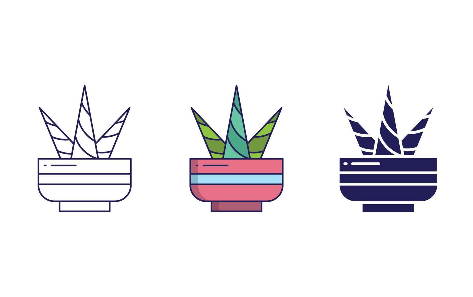Pot plant vector icon