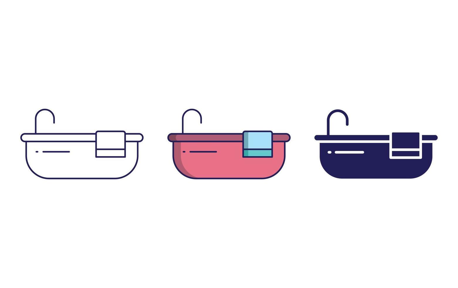 Bathtub vector icon