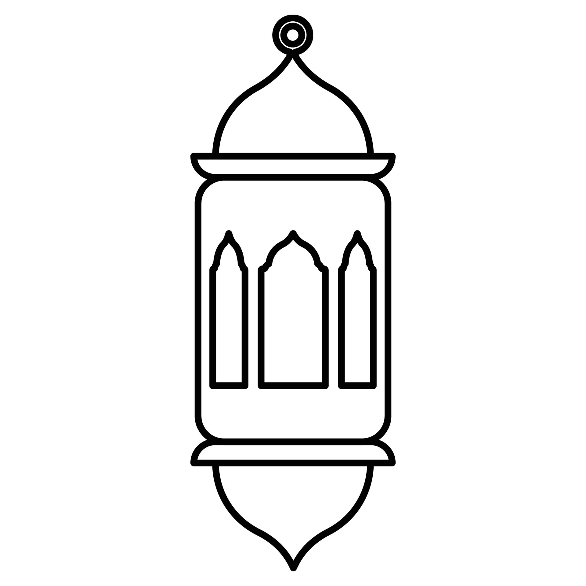 ramadan lantern outline