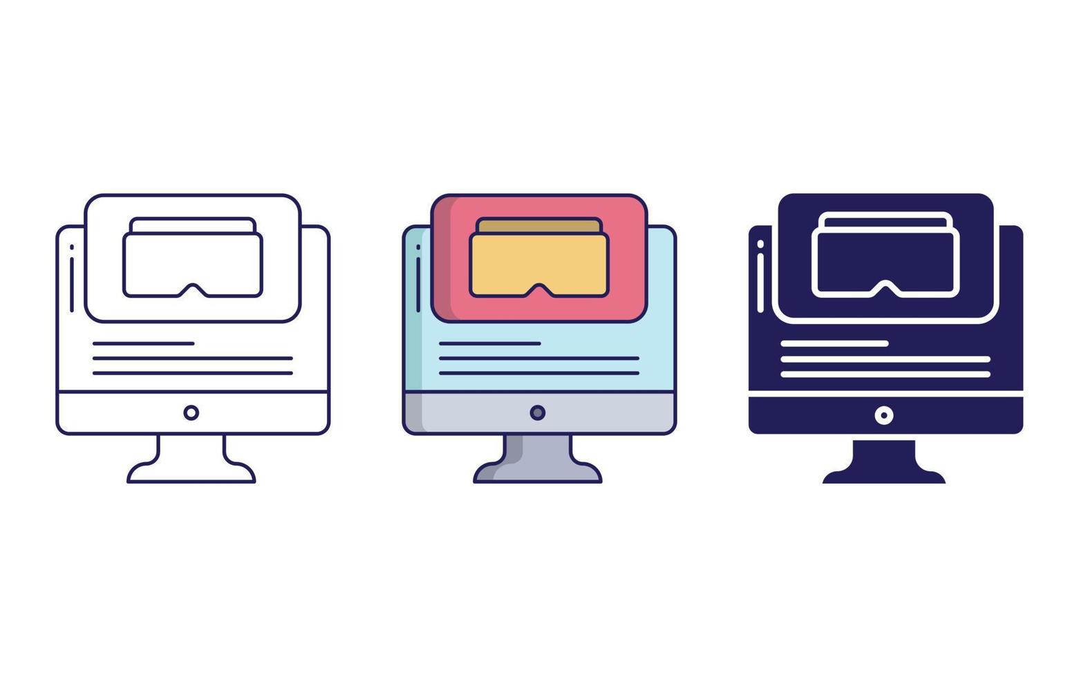 Desktop game vector icon