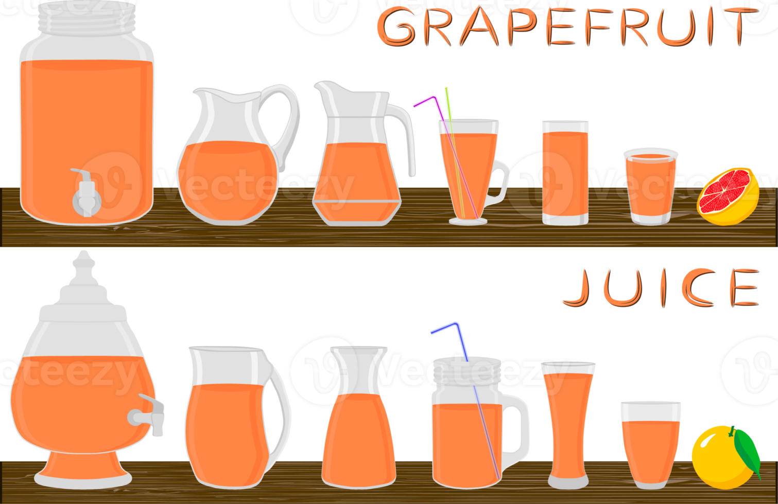 grande equipo diferente tipos cristalería con jugo png