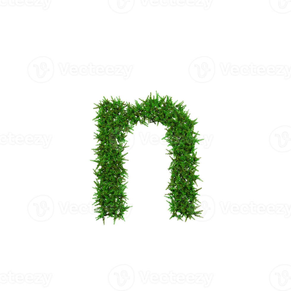 verde césped inferior letras. 3d ilustración png