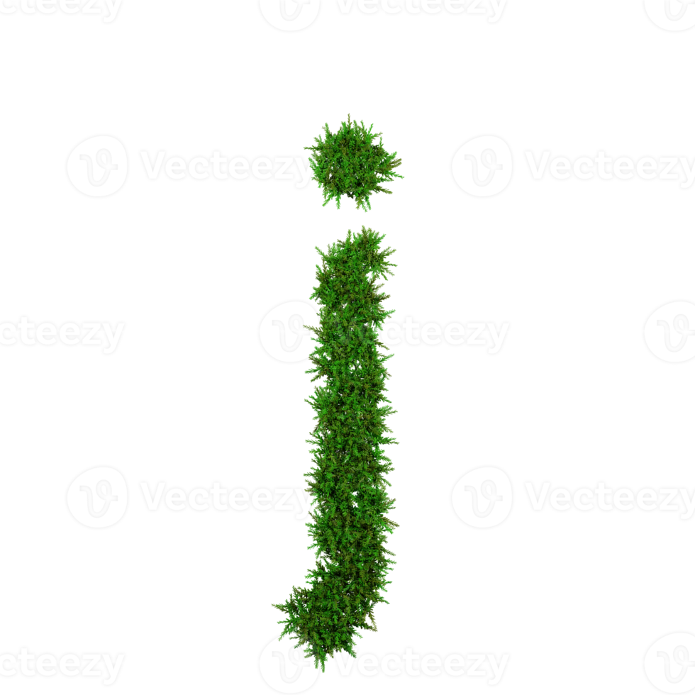 Green grass lower letters. 3d illustration png