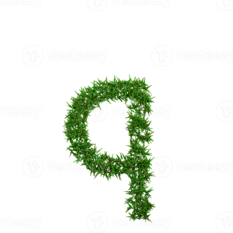 verde césped inferior letras. 3d ilustración png