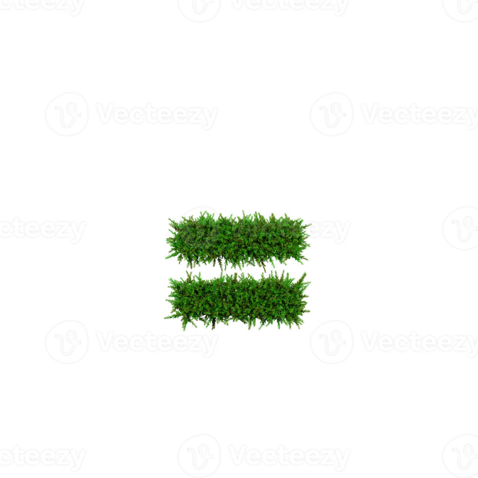 verde Relva número e símbolo, 3d ilustração png