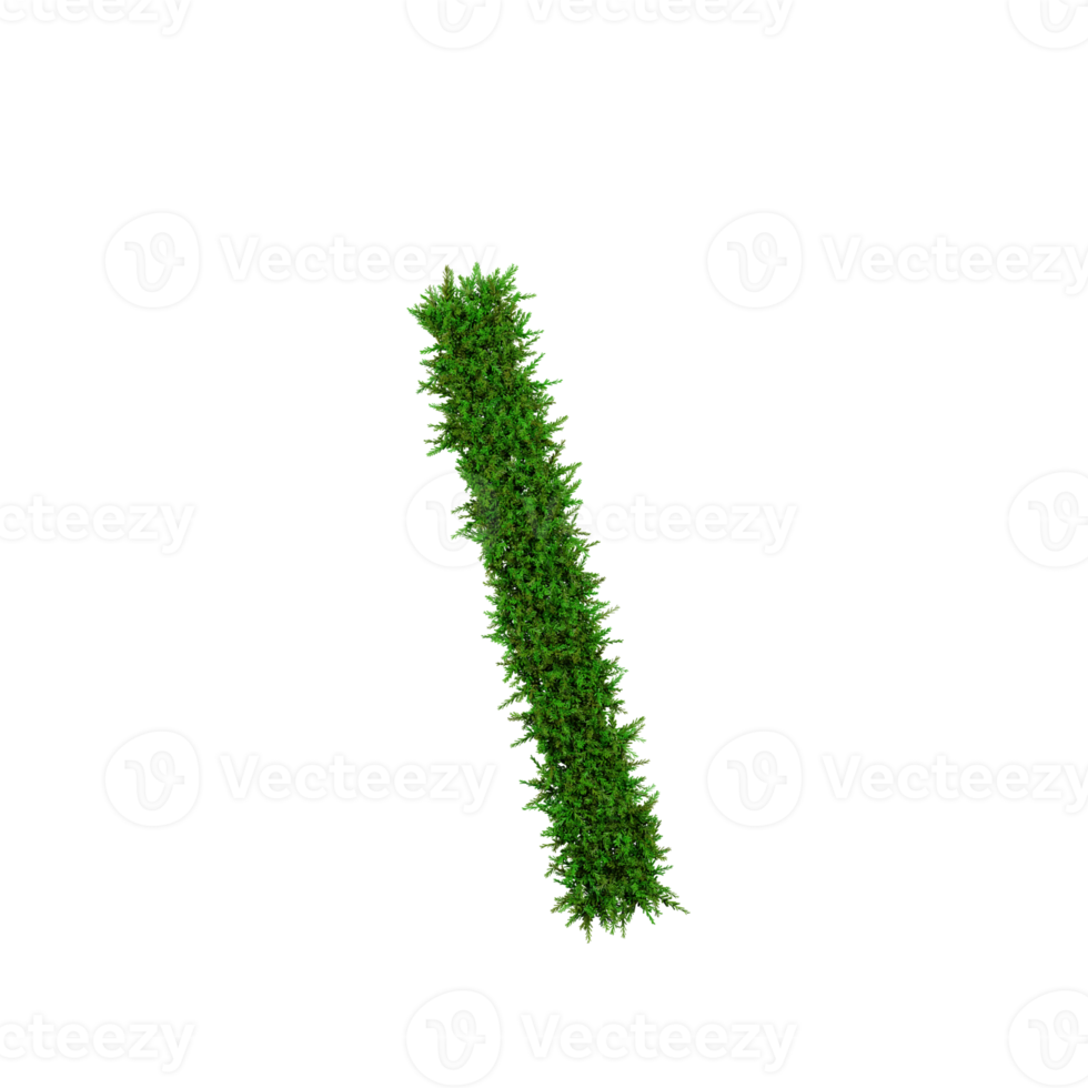 vert herbe nombre et symbole, 3d illustration png