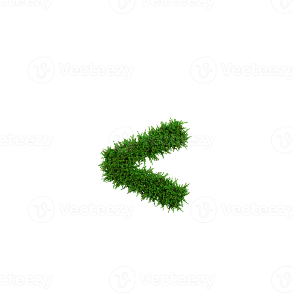 vert herbe nombre et symbole, 3d illustration png