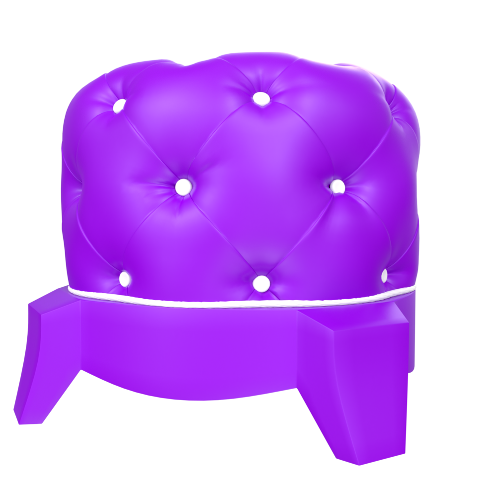 Ottoman chair isolated on transparent png