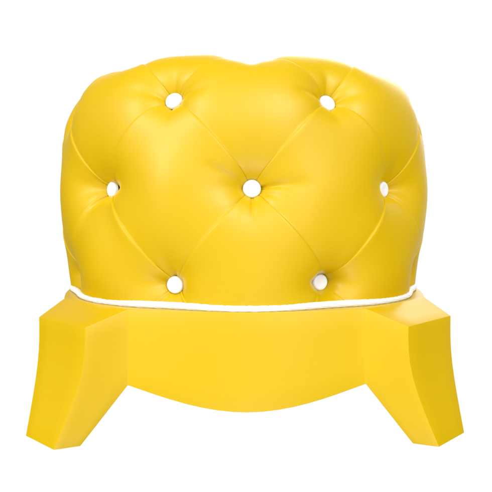 Ottoman chair isolated on transparent png