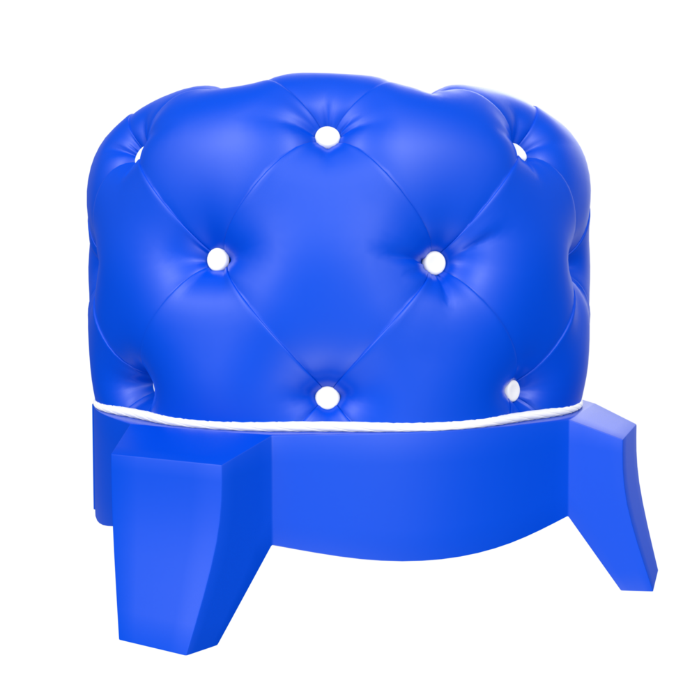 Ottoman chair isolated on transparent png
