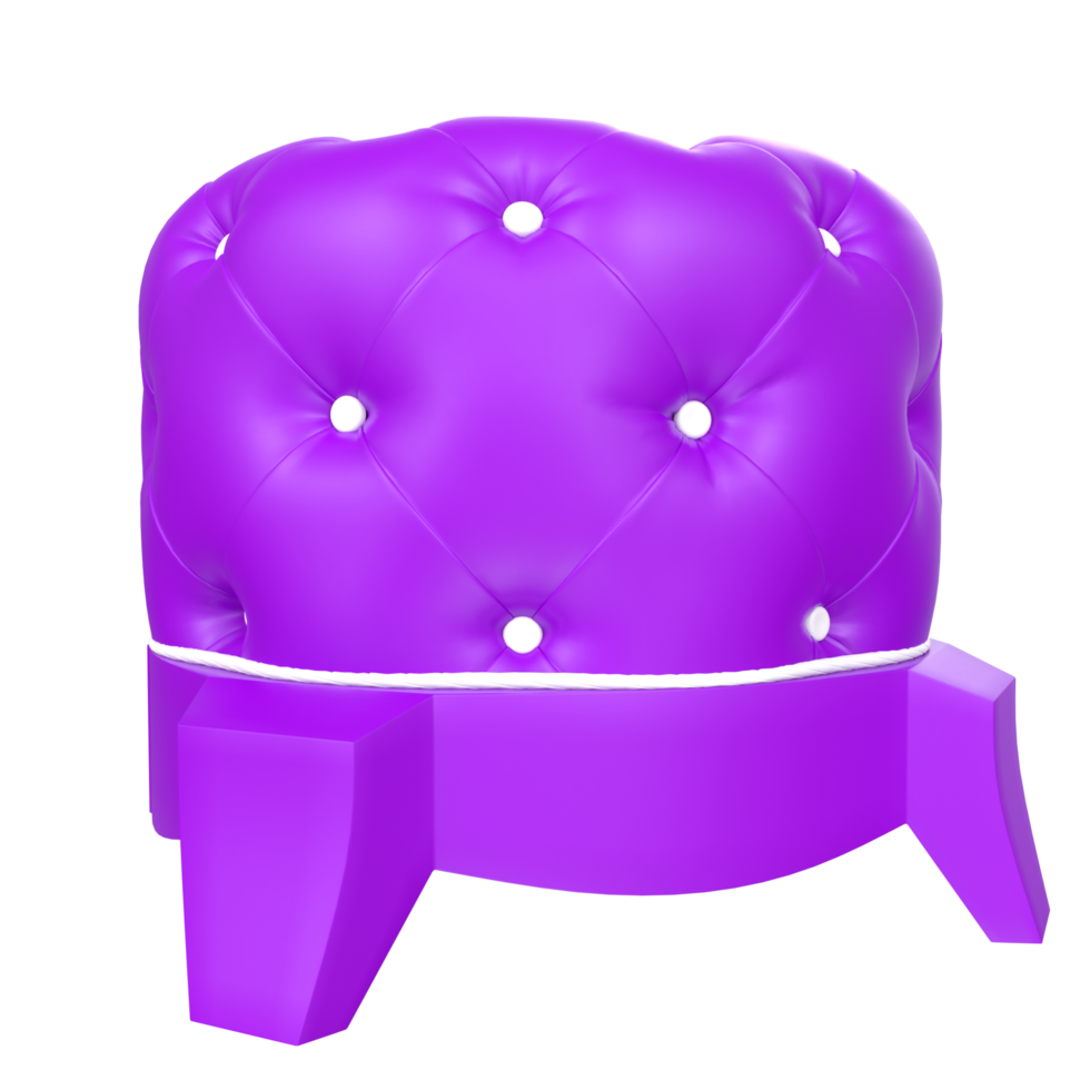 Ottoman chair isolated on transparent png