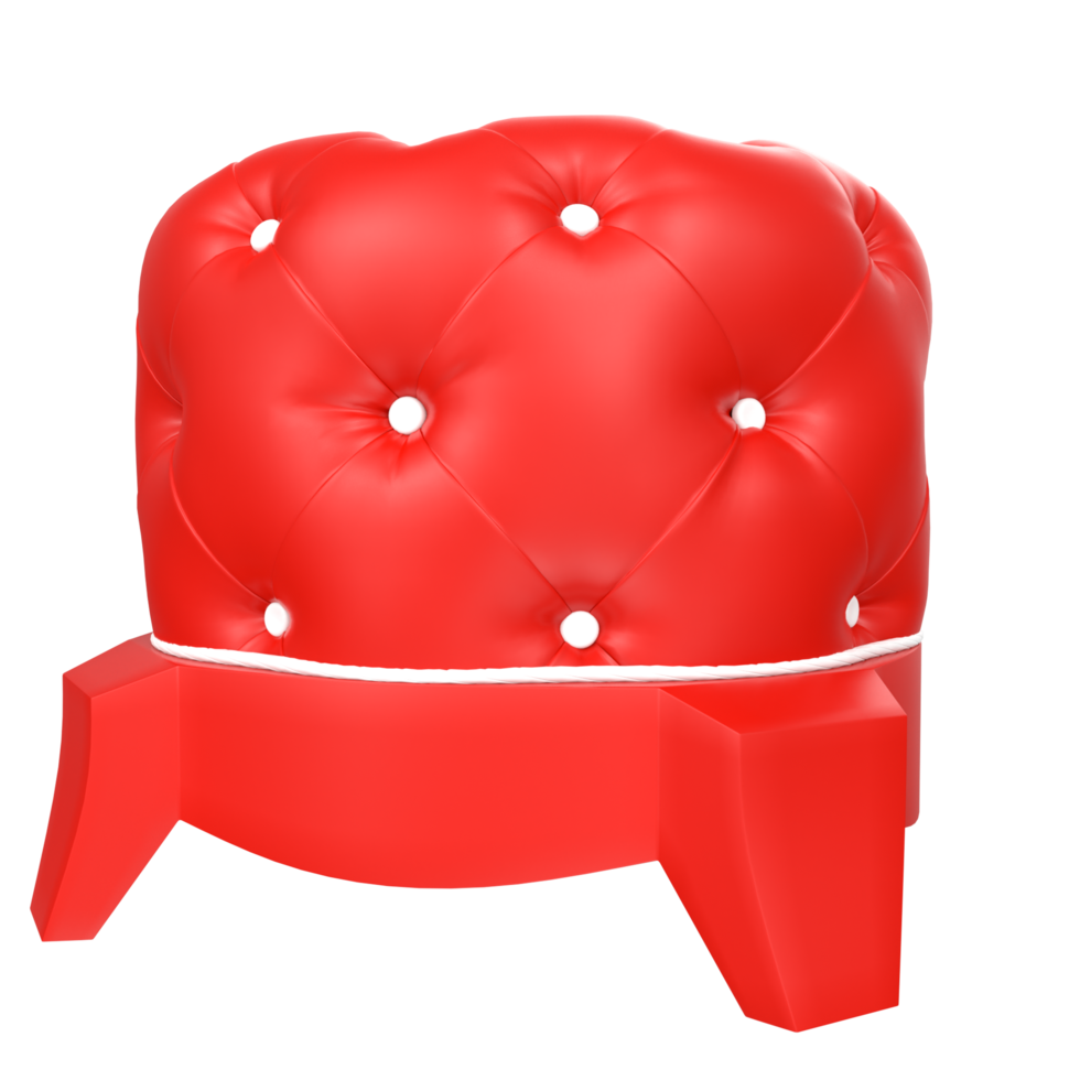 Ottoman chair isolated on transparent png