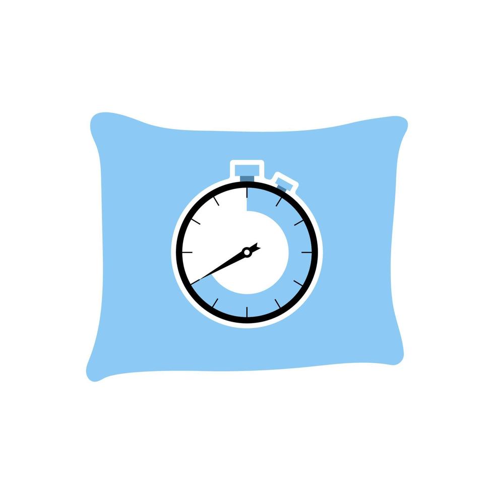 8 hours sleep color line icon. Sleeping time sign. Healthy lifestyle vector
