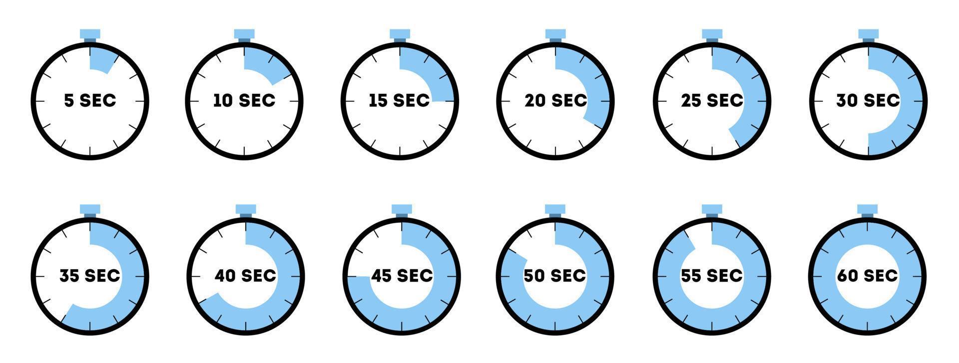 Set of analog clock icon vector