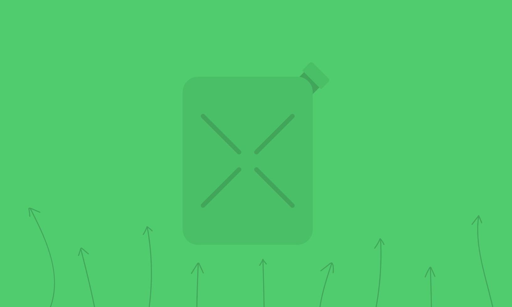 Fuel price rising concept. Canister with fuel on the background of arrows vector