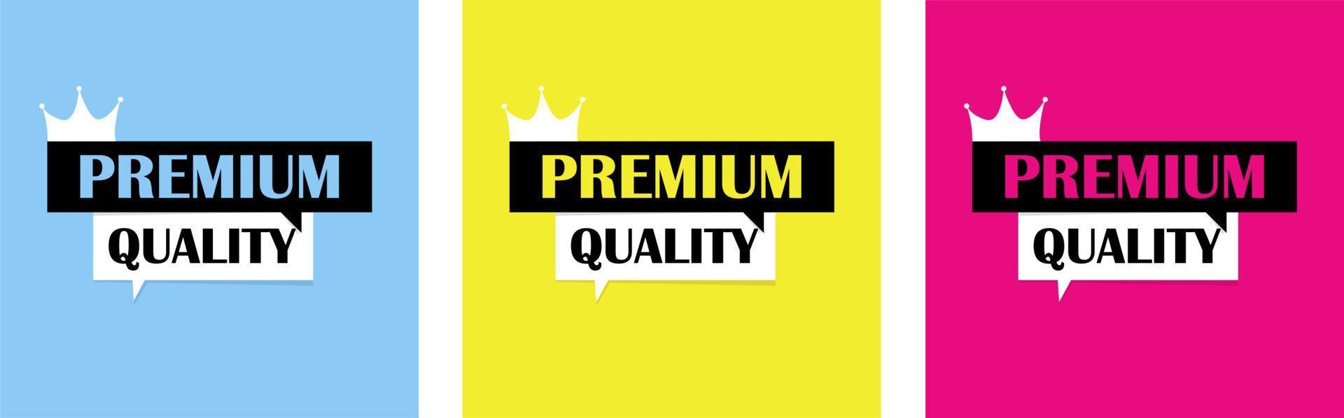 un conjunto de carteles acerca de el más alto calidad. el concepto de producto calidad evaluación vector