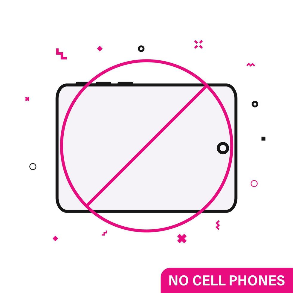 National Day of Unplugging. Stop used devices. Line flat symbol vector