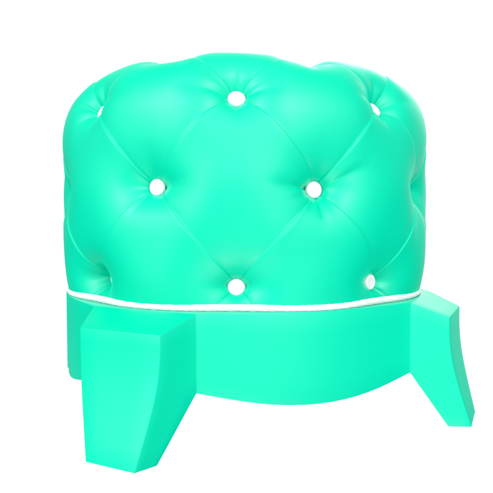 Ottoman chair isolated on transparent png