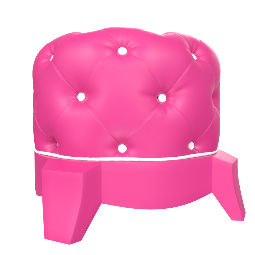 Ottoman chair isolated on transparent png