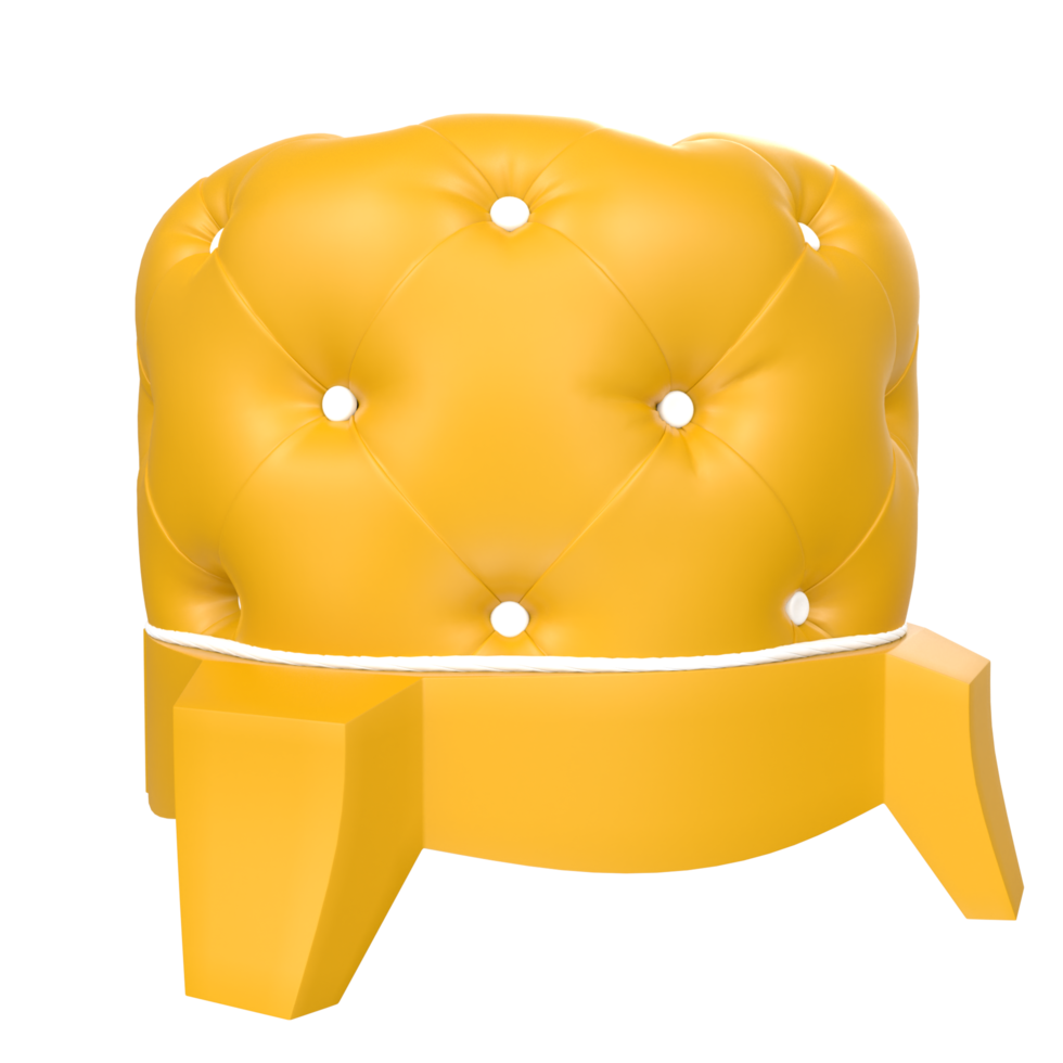 Ottoman chair isolated on transparent png