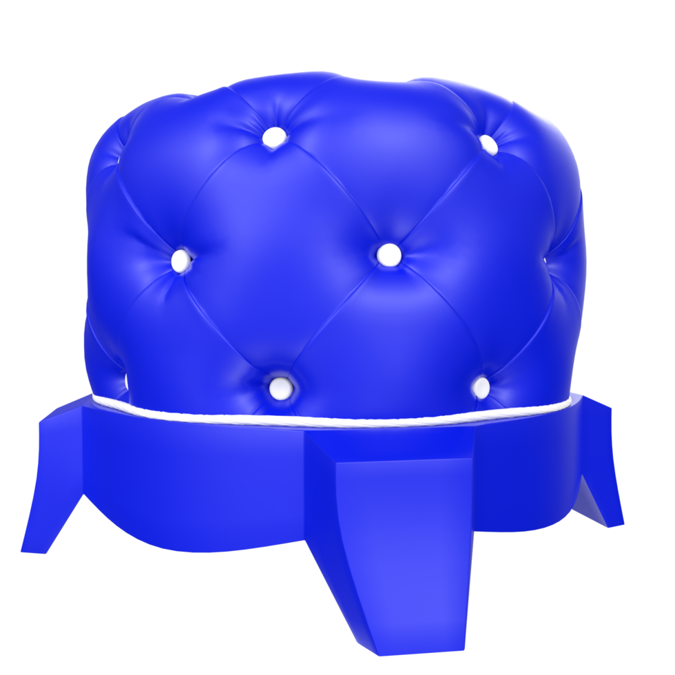 Ottoman chair isolated on transparent png