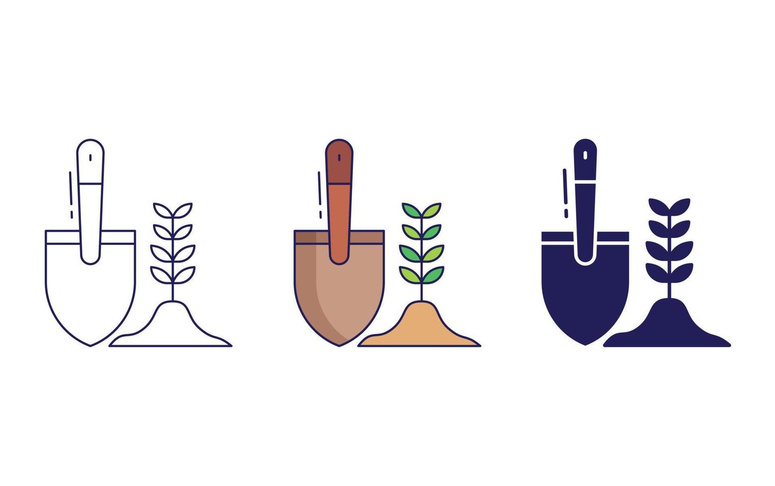 garden trowel vector icon