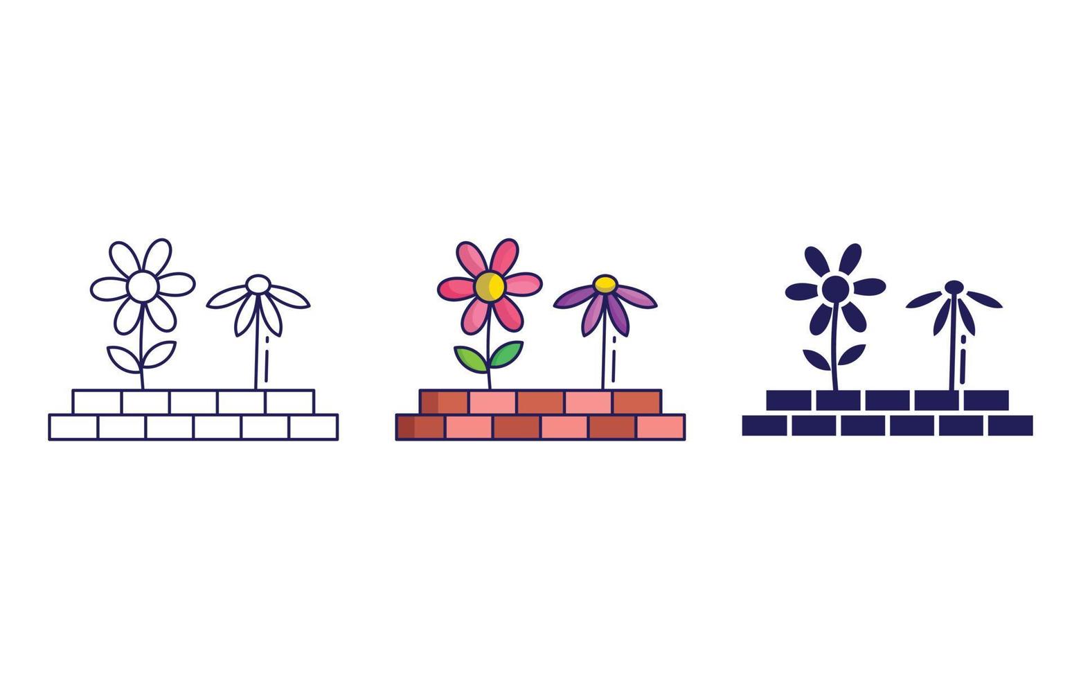 flower garden vector icon