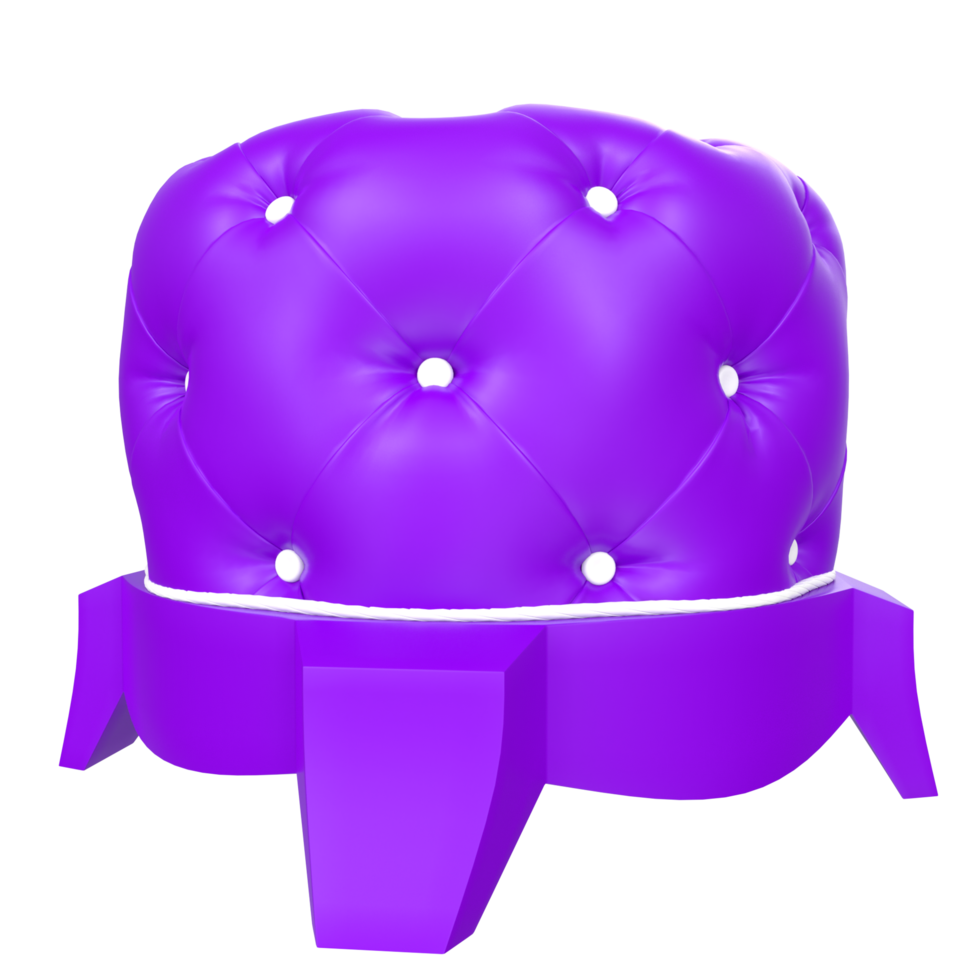 Ottoman chair isolated on transparent png