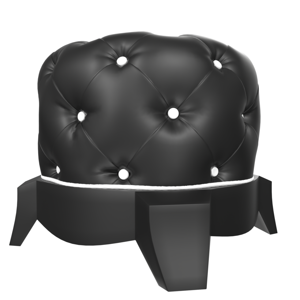 Ottoman chair isolated on transparent png