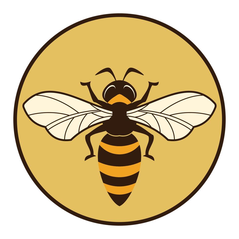 bee logo illustrations design icon vector