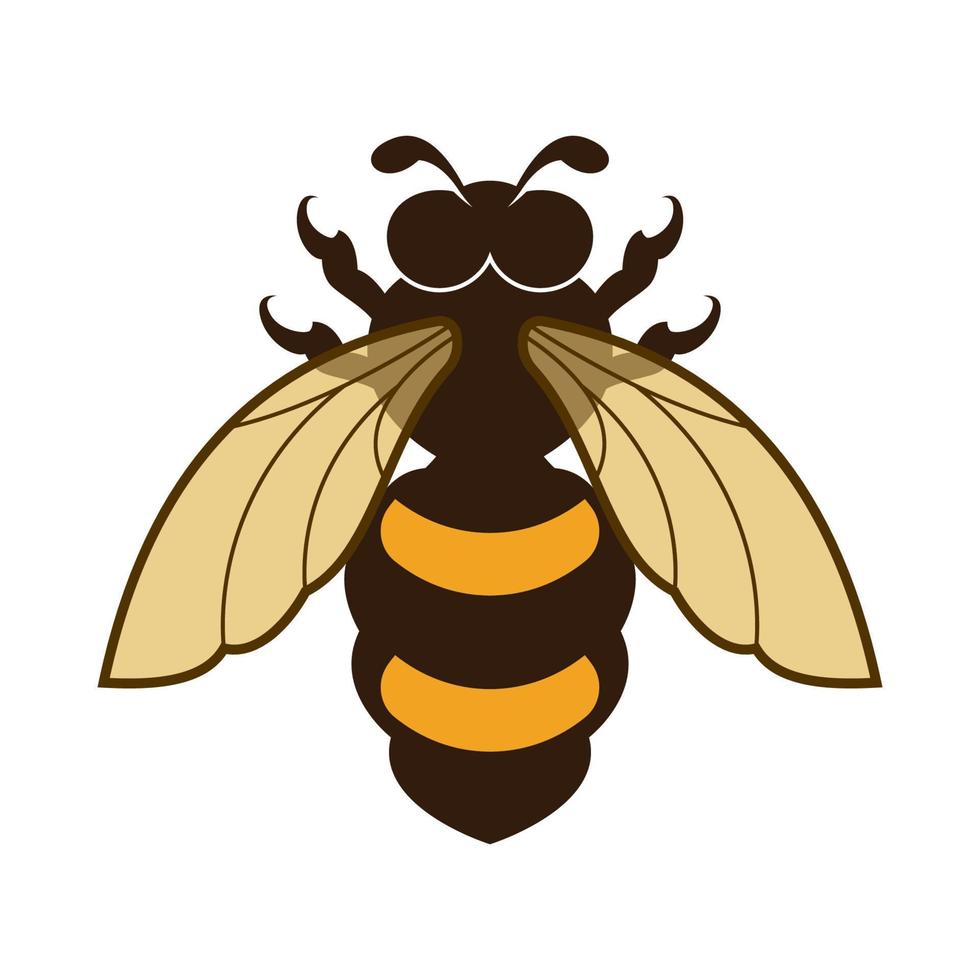 bee logo illustrations design icon vector