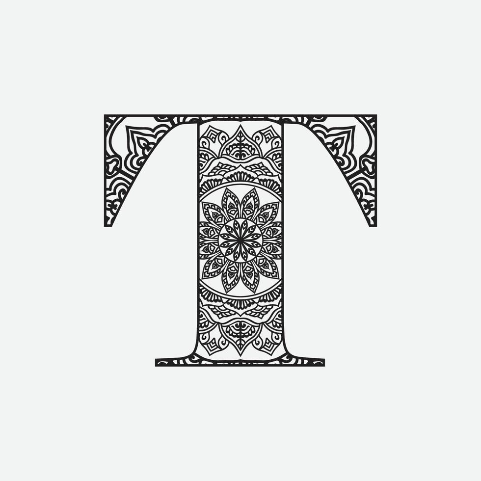 Coloring Book Floral Ornamental Alphabet, Initial Letter C Font. Vector Typography Symbol. Antistress Page for Adults and Monograms.Isolated Poster