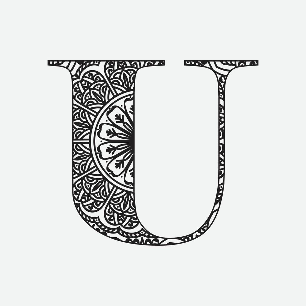 Coloring Book Floral Ornamental Alphabet, Initial Letter C Font. Vector Typography Symbol. Antistress Page for Adults and Monograms.Isolated Poster