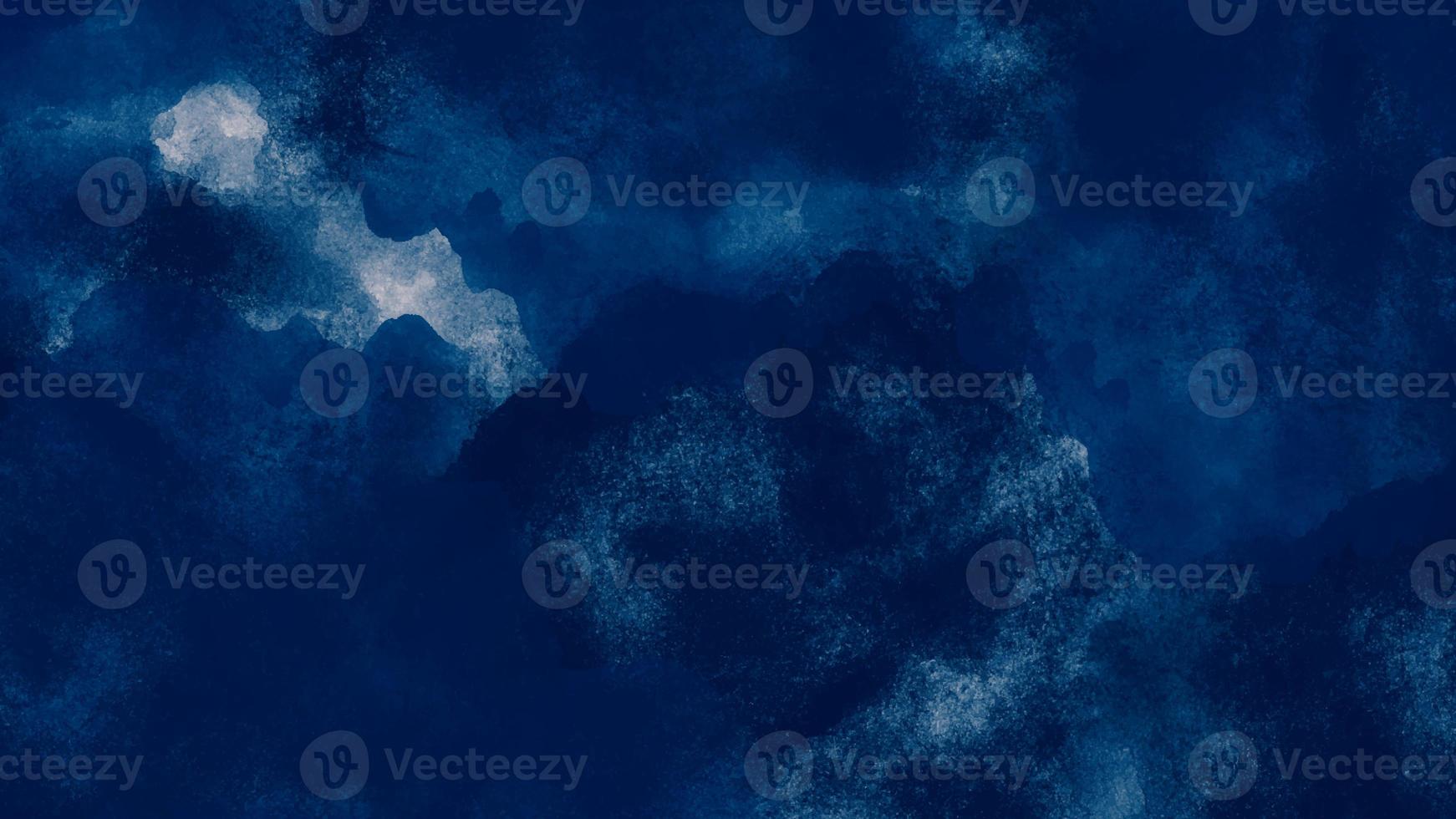 blue watercolor and paper texture. beautiful dark gradient hand drawn by brush grunge background. watercolor wash aqua painted texture close up, grungy design. photo